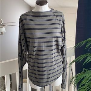 Free People Stripped Mock Neck Top Sz. M